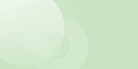 Obraz premium Minimalist soft Abstract Background in Gradient green and white Tones with Circles. Circle effect style geometric, abstract background.