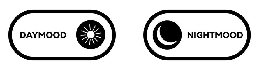 Day night switch vector icon. Dark and light, day and night mode symbols. Contrast level control sign.
