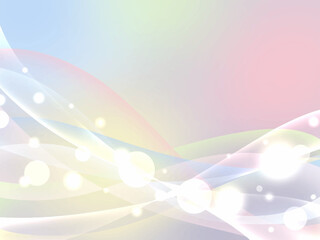 美しい光の曲線にパステルカラーのグラデーション背景