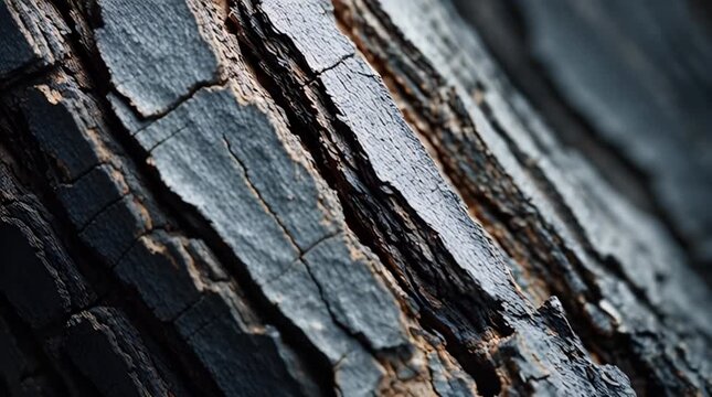 Close-Up Natural Texture of Tree Bark in Gentle Light