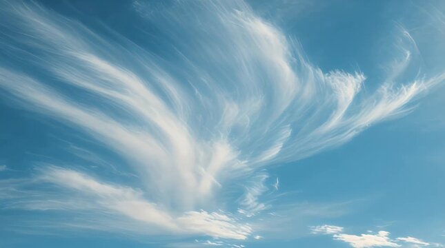 Feathery Cirrus Clouds in Soft Diffused Sunlight