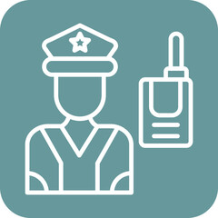 Obraz premium Security Guard icon style
