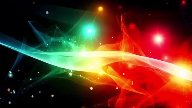 Abstract colorful light waves blending energy motion and vibrant atmosphere on dark background, abstract, lightwaves, 