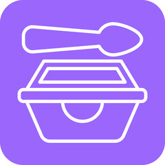 Food Container icon style