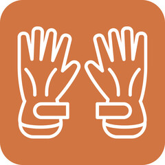 Fototapeta premium Ski Gloves icon style