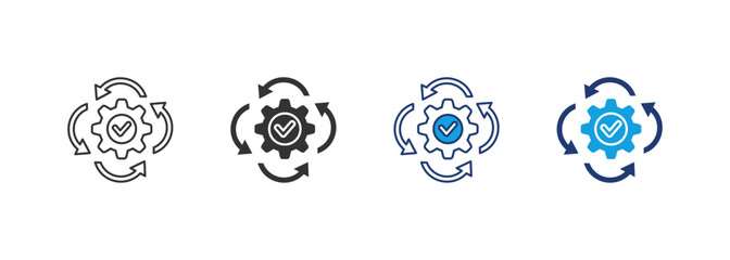 Procedures Icon Set Multiple Style Collection