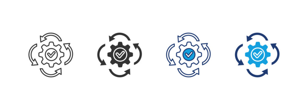 Procedures Icon Set Multiple Style Collection
