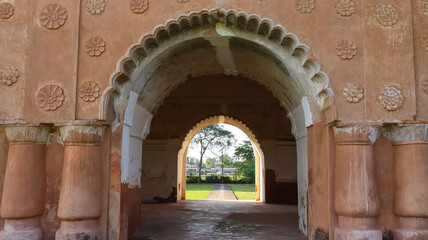 India, Assam, Sivasagar, Beautiful Carved Design of Rang Ghar of Ahom Dynasty, Built By Swargadeo Pramatta Singha in 1744 - 1751 A.D.