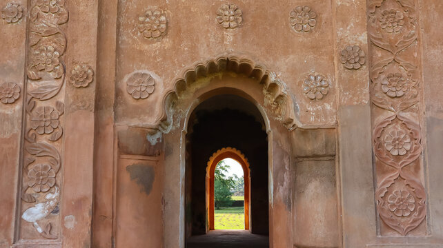 India, Assam, Sivasagar, Beautiful Carved Design of Rang Ghar of Ahom Dynasty, Built By Swargadeo Pramatta Singha in 1744 - 1751 A.D.