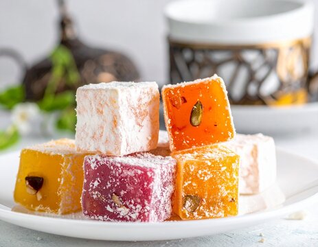 Traditional eastern dessert rahat lokum