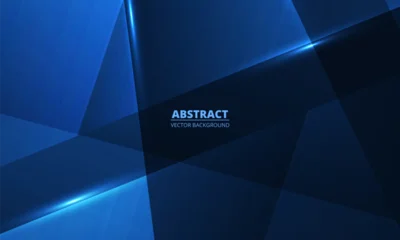 Fotobehang Abstract Abstract blue background with geometric dynamic glowing diagonal lines. Modern trandy abstract blue background for business, corporate, brochure, banner, cover or poster. Vector illustration  © Biod