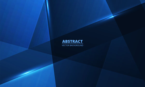 Abstract blue background with geometric dynamic glowing diagonal lines. Modern trandy abstract blue background for business, corporate, brochure, banner, cover or poster. Vector illustration