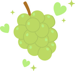 Cute Green Grape