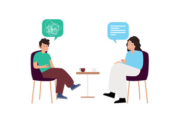 Therapist Helping Patient Cope with Stress - Counseling Session