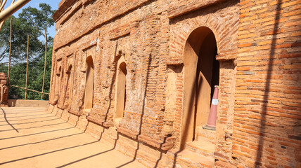 India, Assam, Sivasagar, Outside View of Ruin Walls of Royal Palace or Kareng Ghar, The 18th Century Ahom Dynasty Monument.