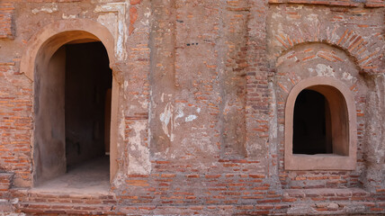India, Assam, Sivasagar, Outside View of Ruin Walls of Royal Palace or Kareng Ghar, The 18th Century Ahom Dynasty Monument.