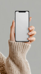 スマートフォン白画面のミニマルイメージ