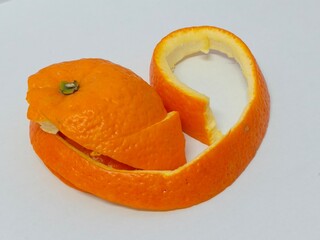 Close-Up of an Orange Peel for compost