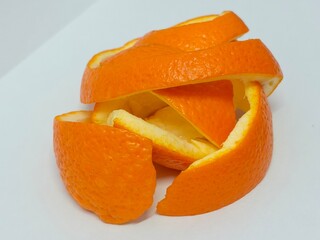Close-Up of an Orange Peel for compost