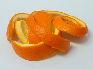 Close-Up of an Orange Peel for compost