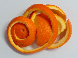 Close-Up of an Orange Peel for compost