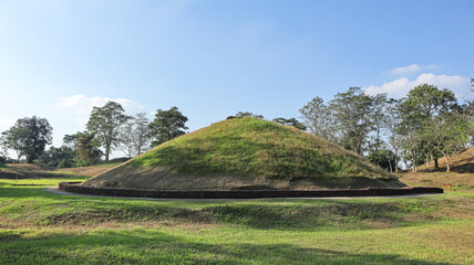 India, Assam, Sivasagar, View of Different Maidans The Burial Places of Ahom Dynasty Royal Personalities, Garhgaon. The World Heritage Site.