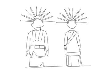 Ondel ondel concept one-line drawing