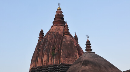 India, Assam, Sivasagar, View of 18th Century Lord Shiva Temple Built During the Ahom Dynasty. 