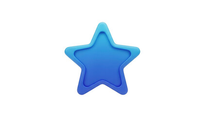 Obraz premium Blue 3 D Star Shape Isolated on Black image