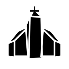 church glyph icon vector illustration
