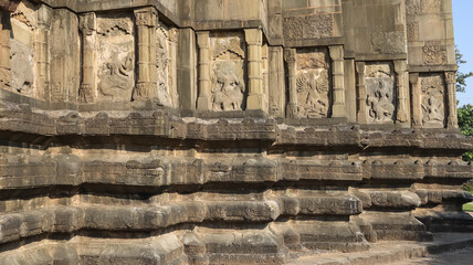 India, Assam, Sivasagar, Beautiful Carvings of Hindu Deities on the Siva Temple, The 18th Century...