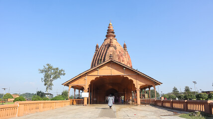 India, Assam, Sivasagar, View of 18th Century Lord Shiva Temple Built During the Ahom Dynasty. 