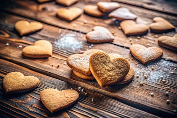 Delicious Homemade Heart Shaped Cookies, Candid Photography