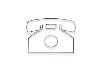 Chrome metal 3D logo effect Mockup of Phone.