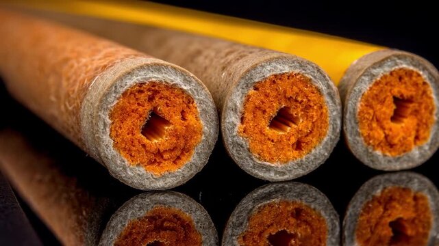 Medium shot displaying copper wiring wrapped in smooth Teflon insulation highlighting heat resistance and chemical stability.