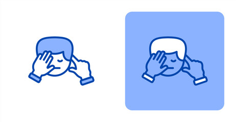 Indifference Line Color , Two-tone color and contrasting background icon illustration