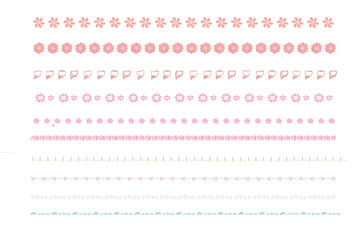 cute sprinng line border set png