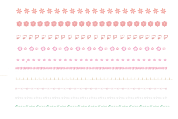 cute sprinng line border set png