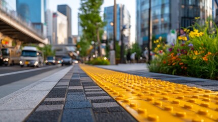 Tactile Paving for Pedestrian Accessibility in Urban Environment with Modern Architecture