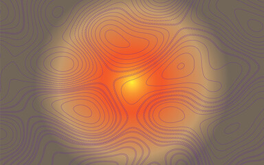 Abstract orange swirl vector background with bright flame pattern and curved motion lines