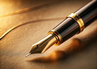 Elegant Signature, Fountain Pen, Sophisticated Stationery, Creative Writing, Luxury Branding