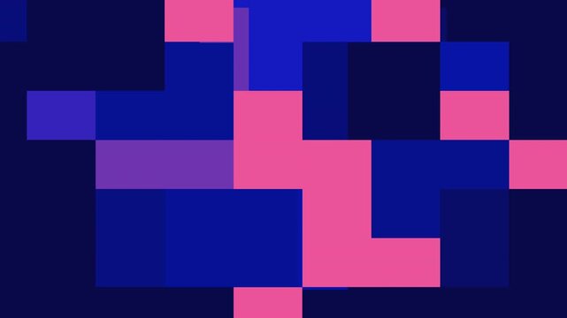 Vibrant abstract background featuring colorful geometric blocks creating a modern digital art background, 4K animation