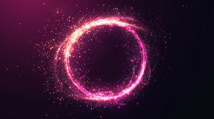 Glowing plasma ring set against a dark background, creating a futuristic, energetic, and visually striking effect ideal for sci-fi, tech, or abstract visuals.
