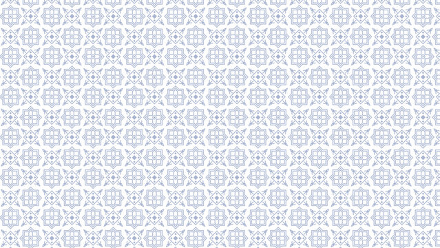 Seamless Islamic Geometric Pattern Background &ndash; Blue Ornamental Vector Design