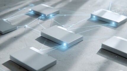 Networked Data: A visual representation of interconnected data nodes, illustrating the seamless flow of information and connectivity in the digital world.