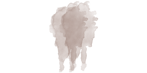 Abstract smoky brown ink flow digital art overlay element on black mysterious organic liquid texture artistic background