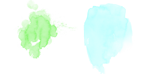 Dynamic green and teal abstract watercolor paint splatters on dark black background Modern artistic vibrant liquid