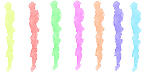 Colorful abstract row of dynamic organic shapes vibrant spectrum art on a sleek black background modern digital