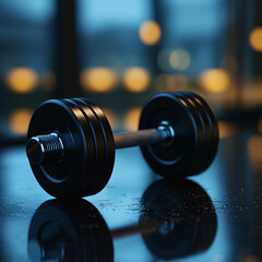 Weightlifting session gym fitness equipment indoor close-up strength training essentials