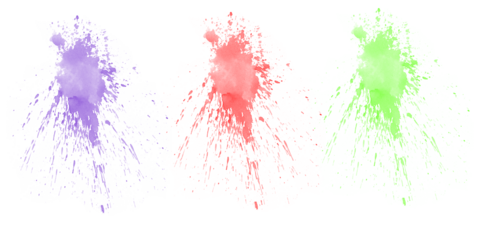 Vibrant colorful abstract paint splatters texture background Dynamic purple red green ink splashes Creative modern